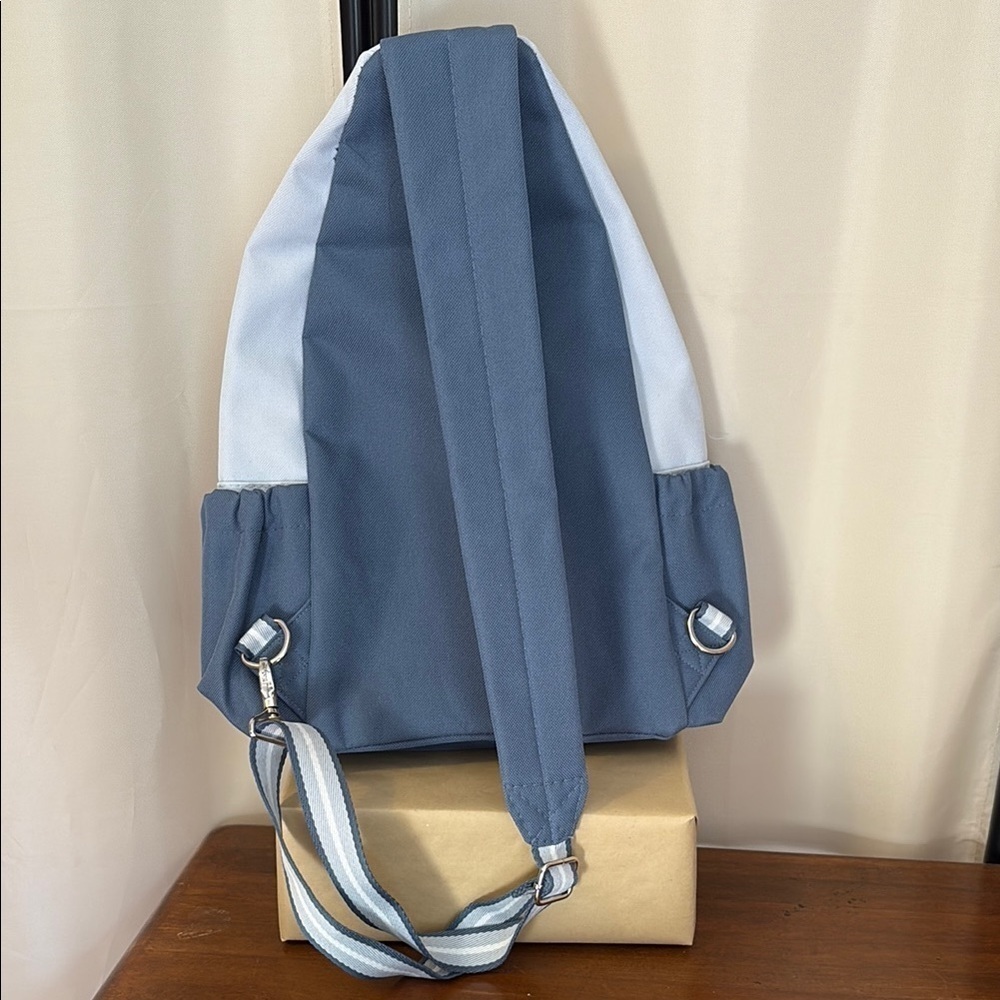 Thirty-One Gray and White Backpack with Bright Yellow Accents - Picture 4 of 5